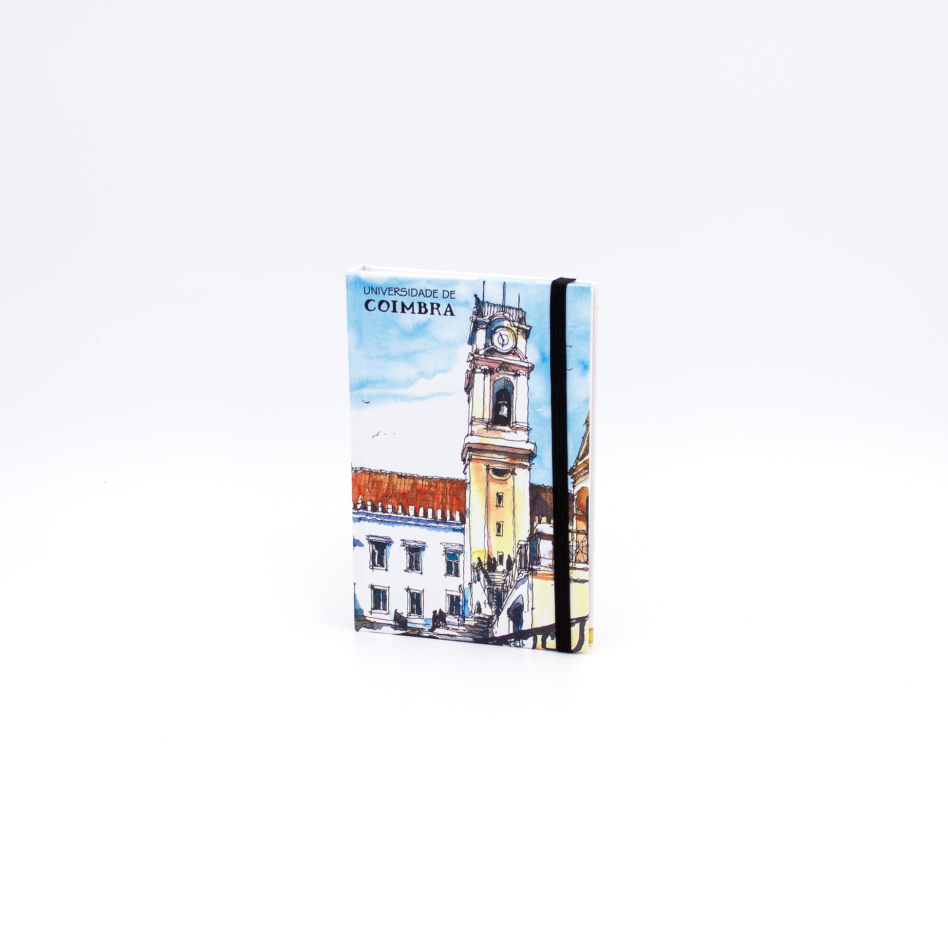Bloco de Notas A6, com folhas lisas e uma belíssima ilustração da Torre da Universidade de Coimbra, criada pelo talentoso artista Pedro Alves.&nbsp;